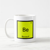 Be - Beowulf Funny Chemistry Element Symbol T-Shir Kaffeetasse (Links)