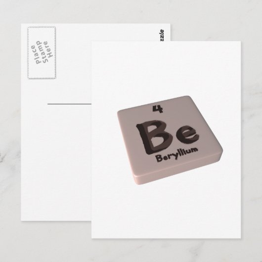 Be Beryllium Postkarte (Vorne/Hinten)