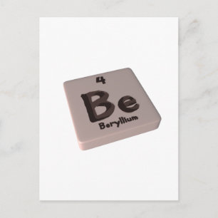 Be Beryllium Postkarte