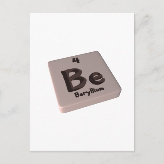 Be Beryllium Postkarte (Vorderseite)