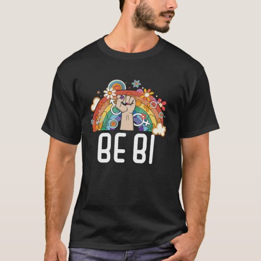 Be Bi Flag Bisexual Rainbow Pride März Bisexualit T-Shirt (Vorderseite)