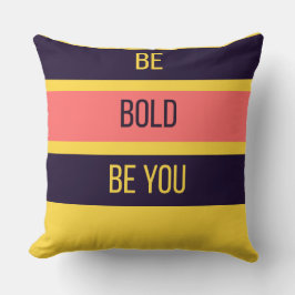 Be Bold — 90s Maximalist Throw Pillow | Retro Bdrm Kissen