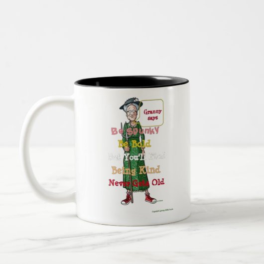 Be Bold, Be Kind Zweifarbige Tasse (Links)