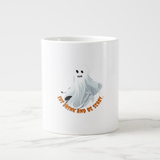 Be Boos Eat Drink And Be Scary Classic  Jumbo-Tasse (Vorderseite)