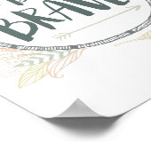 Be Brave Feather & Arrows Poster (Ecke)