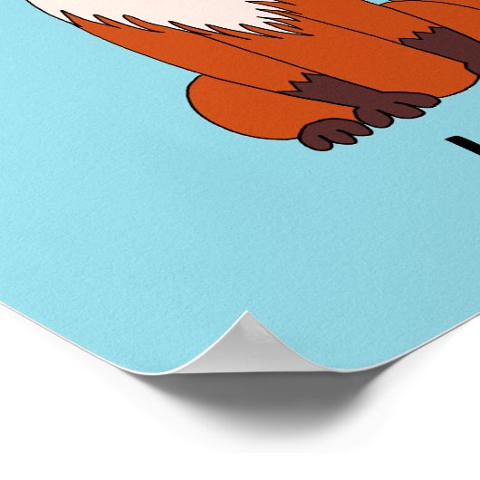 "Be Brave" Fox Poster (Ecke)