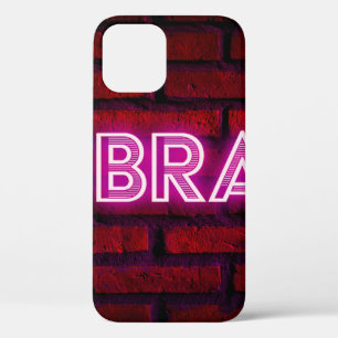 Be brave inspirational quote neon effect on o Case-Mate iPhone hülle