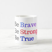 Be Brave Strong True Typography Kaffeetasse (Mittel)