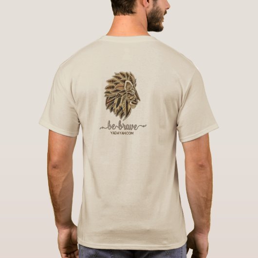 Be Brave Unisex Cotton Tee (Tan) (Rückseite)