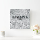 Be Brief. Quadratische Wanduhr (Zuhause)