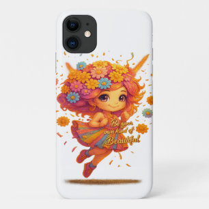 "Be Bright, Be Beautiful" Blumenmaus iPhone Case