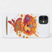 "Be Bright, Be Beautiful" Blumenmaus iPhone Case (Rückseite (Horizontal))
