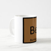 Be - Burmese Cat Python Chemistry Element Symbol Kaffeetasse (Vorderseite Links)