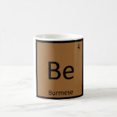 Be - Burmese Cat Python Chemistry Element Symbol Kaffeetasse (Mittel)