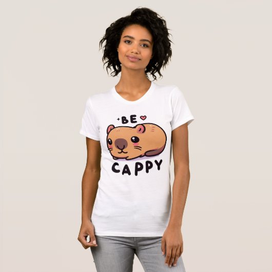 Be Cappy - Niedlich Capybara T-Shirt (Vorne ganz)