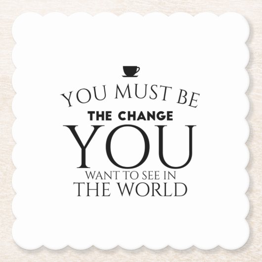Be change black untersetzer (Vorderseite)