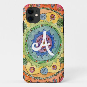 "be Colorful" Regenbogen Mandala mit weißem Anfan Case-Mate iPhone Hülle
