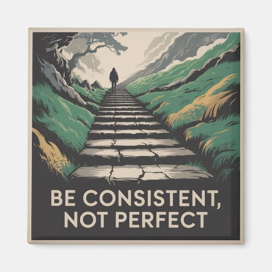 Be Consistent, Not Perfect Magnet (Vorne)