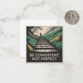 Be Consistent, Not Perfect Mitteilungskarte (Vorderseite/Rückseite Beispiel)