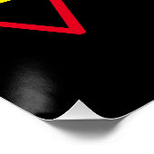 "Be Creative and Thribe" in Rot-Gelb-Blau-Rosa Poster (Ecke)