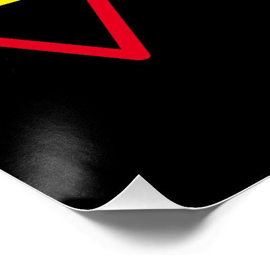 "Be Creative and Thribe" in Rot-Gelb-Blau-Rosa Poster (Ecke)