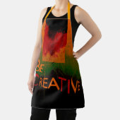 "Be Creative" Schwarz Orange Shades Green Design Schürze (InSitu)