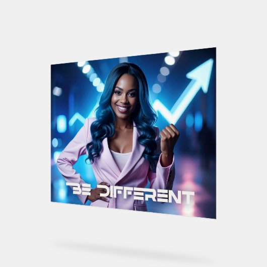 BE DIFFERENT ACRYLSCHILD (Winkel)