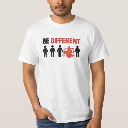 Be Different - Funny Drummer T-Shirt (Vorderseite)