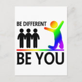 Be different - LGBTQ Pride Postkarte (Vorderseite)