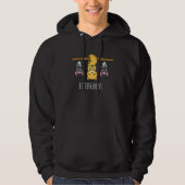 Be different saying cute cat bat fun design hoodie (Vorderseite)