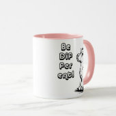 Be Different Smart Dog Mug – Inspiring Minimal Pet Tasse (VorderseiteRechts)