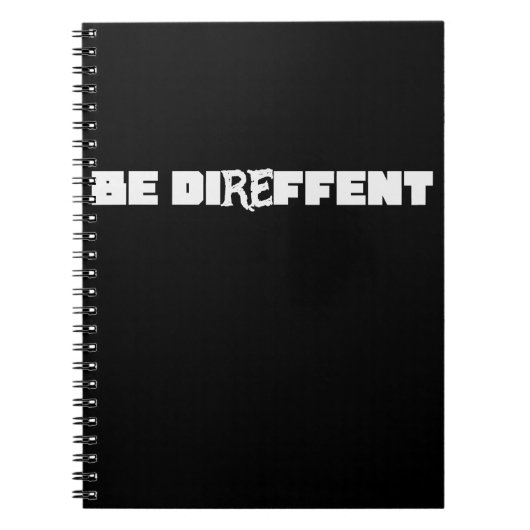 Be Direffent Notizblock (Vorderseite)