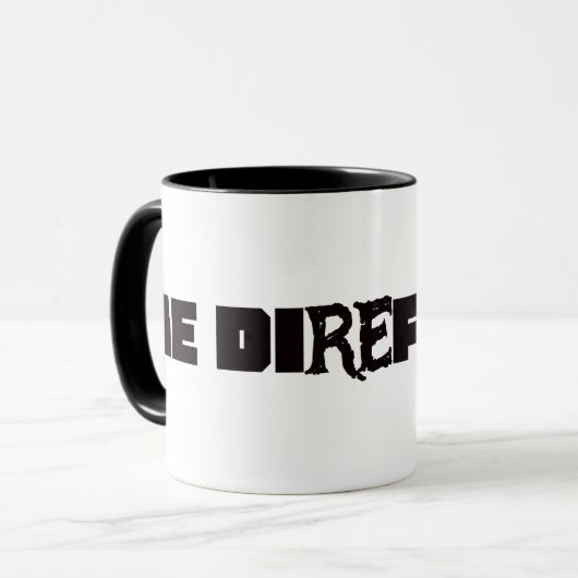 Be Direffent Tasse (Vorderseite Links)