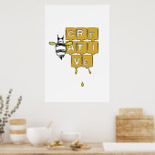 Be(e) schöpferisch poster (Küche)