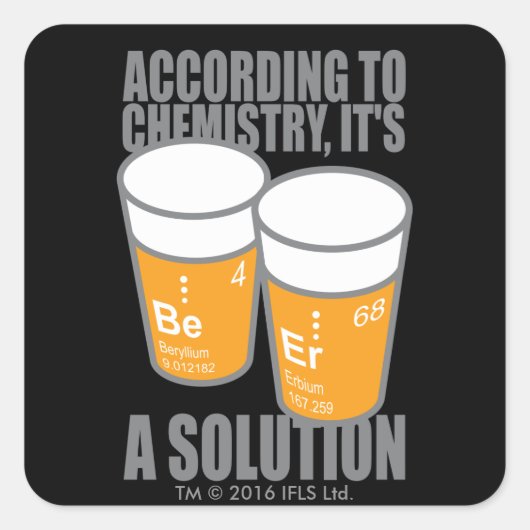 BE-ER QUADRATISCHER AUFKLEBER (Vorderseite)