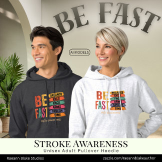 BE FAST Stroke Awareness Unisex Pullover Hoodie