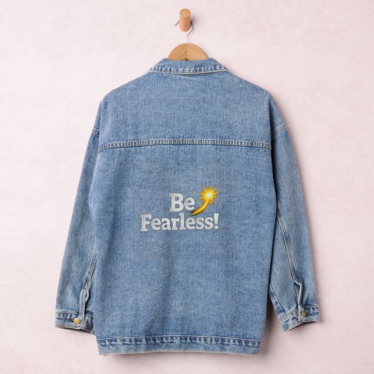 Be Fearless Inspirational Women’s Denim Jacket  Jeansjacke (Hangar)