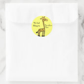 BE- Funny Giraffe Buchkleber Runder Aufkleber (Tasche)