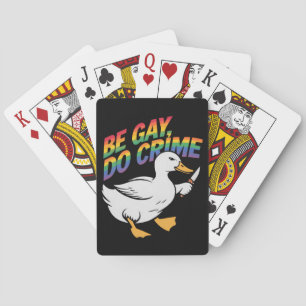 Be Gay Do Crime Funny Gose Regenbogen Pride LGBTQ Spielkarten