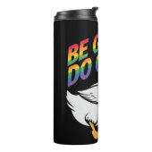 Be Gay Do Crime Funny Gose Regenbogen Pride LGBTQ Thermosbecher (Nach links gedreht)