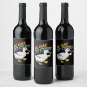 Be Gay Do Crime Funny Gose Regenbogen Pride LGBTQ Weinetikett (Flaschen)