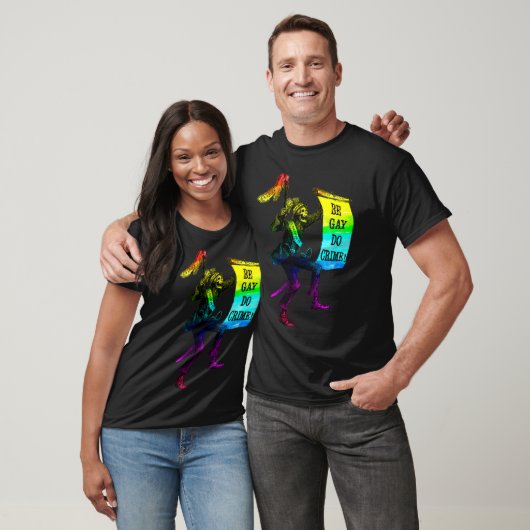 Be Gay Do Crime Rainbow Flag LGBTQ Meme T-Shirt (Unisex)