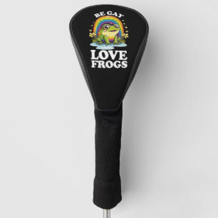 Be Gay Liebe Frogs Funny LGBTQ Pride Rainbow Retro Golf Headcover