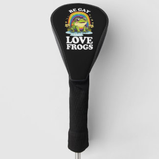 Be Gay Liebe Frogs Funny LGBTQ Pride Rainbow Retro Golf Headcover