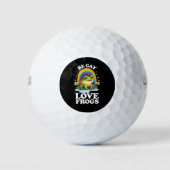 Be Gay Liebe Frogs Funny LGBTQ Pride Rainbow Retro Golfball (Vorderseite)