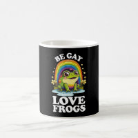 Be Gay Liebe Frogs Funny LGBTQ Pride Rainbow Retro