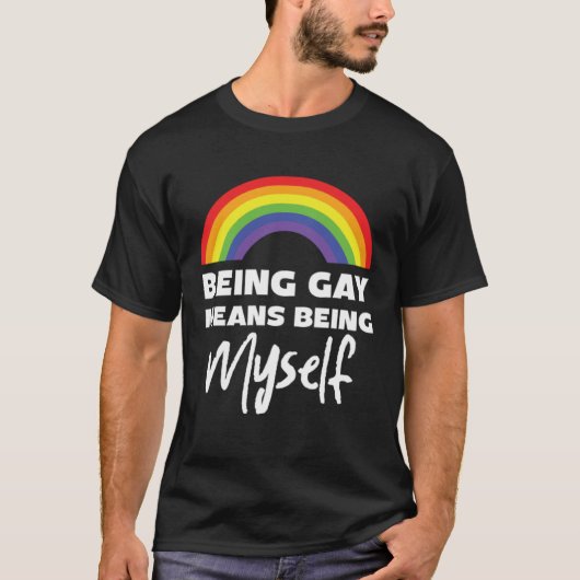 Be Gay Myself Lesbian Bisexual Trans Gay Pride T-Shirt (Vorderseite)