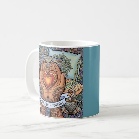 Be Gentle With Yourself Personalized Mug Kaffeetasse (Vorderseite Links)