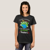 Be Good To Our Planet With Reading Teacher Earth D T-Shirt (Vorne ganz)