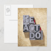 Be, handeln, tun postkarte (Vorne/Hinten)